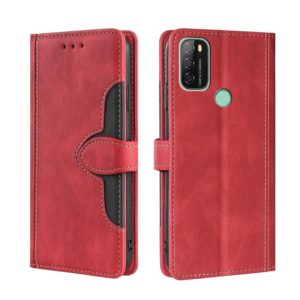 For Blackview A70 Skin Feel Straw Hat Magnetic Buckle Leather Phone Case(Red) (OEM)
