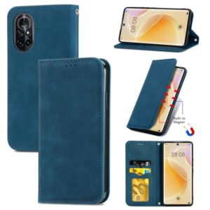 For Huawei Nova 8 5G Retro Skin Feel Business Magnetic Horizontal Flip Leather Case With Holder & Card Slots & Wallet & Photo Frame(Blue) (OEM)