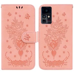 For Infinix Zero X / Zero X Pro Butterfly Rose Embossed Leather Phone Case(Pink) (OEM)