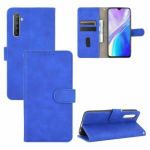For OPPO Realme XT / X2 / K5 Solid Color Skin Feel Magnetic Buckle Horizontal Flip Calf Texture PU Leather Case with Holder & Card Slots & Wallet(Blue) (OEM)