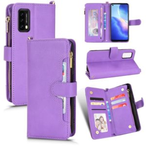 For Blackview A90 Litchi Texture Zipper Leather Phone Case(Purple) (OEM)