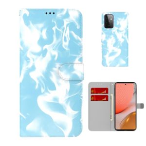 For Samsung Galaxy A72 5G / 4G Cloud Fog Pattern Horizontal Flip Leather Case with Holder & Card Slot & Wallet(Sky Blue) (OEM)