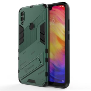 For Xiaomi Redmi Note 7 Punk Armor 2 in 1 PC + TPU Shockproof Case with Invisible Holder(Green) (OEM)