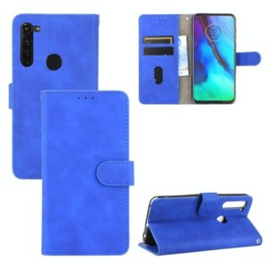 For Motorola Moto G Stylus / G Pro Solid Color Skin Feel Magnetic Buckle Horizontal Flip Calf Texture PU Leather Case with Holder & Card Slots & Wallet(Blue) (OEM)