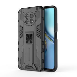 For Honor X20 5G Supersonic PC + TPU Shock-proof Protective Case with Holder(Black) (OEM)