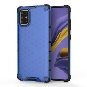For Samsung Galaxy M51 (Side Fingerprint) Shockproof Honeycomb PC + TPU Case(Blue) (OEM)