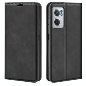 For OnePlus Nord CE 2 5G Retro-skin Magnetic Suction Leather Phone Case(Black) (OEM)