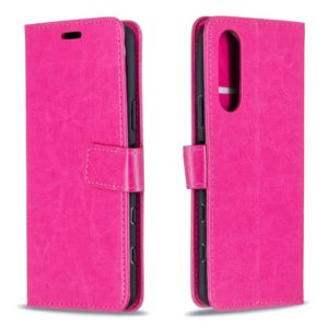 For Sony Xperia 5 II Crazy Horse Texture Horizontal Flip Leather Case with Holder & Card Slots & Wallet & Photo Frame(Rose pink) (OEM)