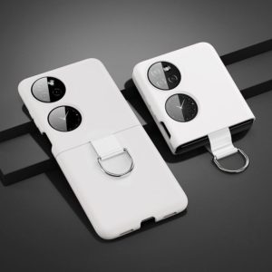 For Huawei P50 Pocket Ring Holder PC Phone Case(White) (OEM)