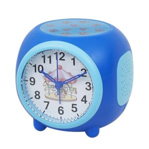 Children Romantic Starry Sky Projection Music Pointer Alarm Clock(Blue) (OEM)