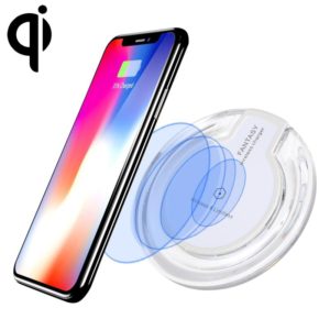 FANTASY 5V 1A Output Qi Standard Ultra-thin Wireless Charger with Charging Indicator, Support QI Standard Phones(White) (OEM)