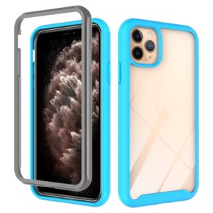For iPhone 11 Pro Max Starry Sky Solid Color Series Shockproof PC + TPU Protective Case(Light Blue) (OEM)