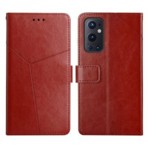 For OnePlus 9 Pro Y Stitching Horizontal Flip Leather Phone Case(Brown) (OEM)