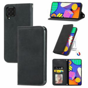 For Samsung Galaxy F62 Retro Skin Feel Business Magnetic Horizontal Flip Leather Case With Holder & Card Slots & Wallet & Photo Frame(Black) (OEM)