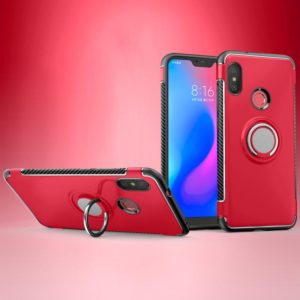 Magnetic 360 Degree Rotation Ring Holder Armor Protective Case for Xiaomi Redmi 6 Pro (Red) (OEM)