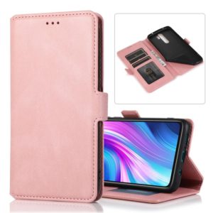 For Xiaomi Redmi Note 8 Pro Retro Magnetic Closing Clasp Horizontal Flip Leather Case with Holder & Card Slots & Photo Frame & Wallet(Rose Gold) (OEM)
