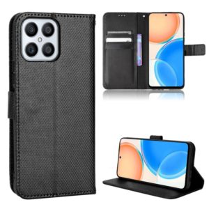 For Honor X8 Diamond Texture Leather Phone Case(Black) (OEM)