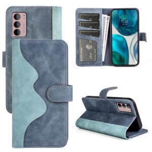 For Motorola Moto G42 Stitching Horizontal Flip Leather Phone Case(Blue) (OEM)