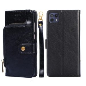 For Motorola Moto G50 5G Zipper Bag PU + TPU Horizontal Flip Leather Case(Black) (OEM)