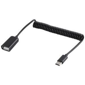 USB-C / Type-C Male to USB Female Laptop Spring Charging Cable (OEM)