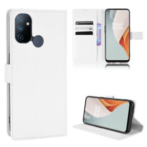 For OnePlus Nord N100 Diamond Texture Leather Phone Case(White) (OEM)