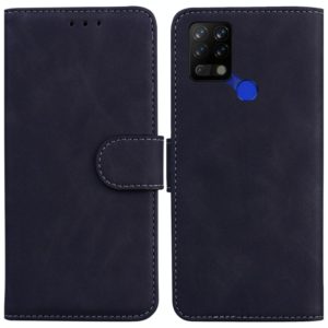 For Tecno Pova LD7 Skin Feel Pure Color Flip Leather Phone Case(Black) (OEM)