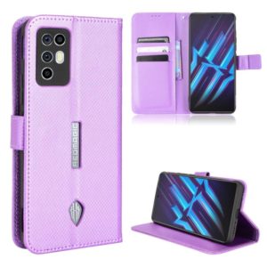 For ZTE Nubia Red Magic 6R Diamond Texture Leather Phone Case(Purple) (OEM)