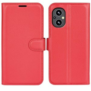 For OnePlus Nord N20 5G Litchi Texture Horizontal Flip Protective Case with Holder & Card Slots & Wallet(Red) (OEM)