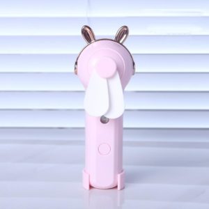 Handheld Hydrating Device Chargeable Fan Mini USB Charging Spray Humidification Small Fan(M9 Pink Rabbit) (OEM)