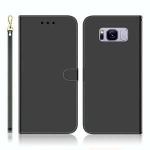 For Galaxy S8+ Imitated Mirror Surface Horizontal Flip Leather Case with Holder & Card Slots & Wallet & Lanyard(Black) (OEM)