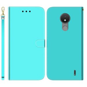 For Nokia C21 Imitated Mirror Surface Horizontal Flip Leather Phone Case(Mint Green) (OEM)