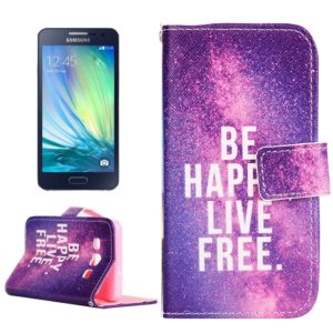 Words Pattern Horizontal Flip Leather Case with Holder & Card Slots & Wallet for Galaxy A5 / A500F (OEM)
