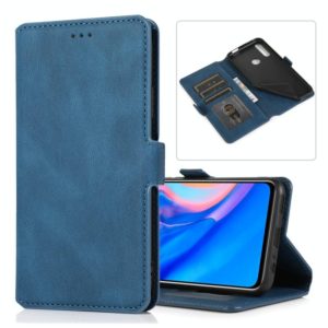 For Huawei Y9 Prime (2019) Retro Magnetic Closing Clasp Horizontal Flip Leather Case with Holder & Card Slots & Photo Frame & Wallet(Navy Blue) (OEM)