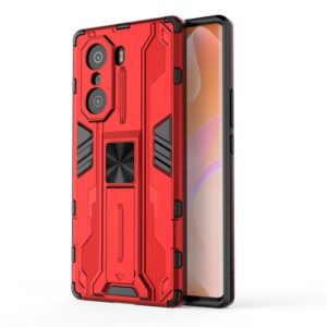 For Honor 60 Supersonic PC + TPU Phone Case with Holder(Red) (OEM)