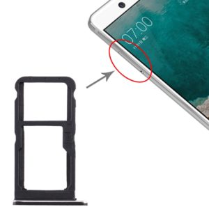SIM Card Tray + SIM Card Tray / Micro SD Card Tray for Nokia 7 TA-1041 (Black) (OEM)