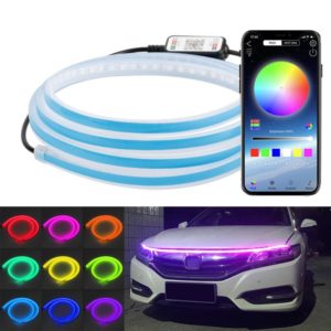 Car LED Streamer Decorative Hood Atmosphere Lights, Style: APP Colorful Light(1.8m) (OEM)