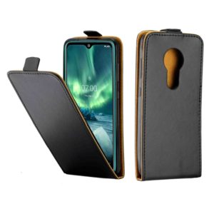 For Nokia 7.2 Business Style Vertical Flip TPU Leather Case with Card Slot(Black) (OEM)