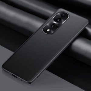 For Honor 70 Pro Plain Skin Leather Phone Case(Black) (OEM)