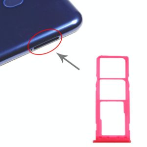 For Samsung Galaxy M10 SM-M105 SIM Card Tray + SIM Card Tray + Micro SD Card Tray (Red) (OEM)