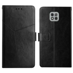 For Motorola Moto G Power 2021 Y Stitching Horizontal Flip Leather Phone Case with Holder & Card Slots & Wallet & Photo Frame(Black) (OEM)