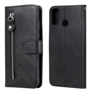 For Huawei Honor 9X Lite Fashion Calf Texture Zipper Horizontal Flip Leather Case with Stand & Card Slots & Wallet Function(Black) (OEM)