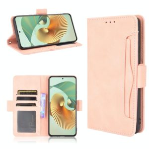 For ZTE Axon 30 Pro 5G Skin Feel Calf Pattern Horizontal Flip Leather Case with Holder & Card Slots & Photo Frame(Pink) (OEM)