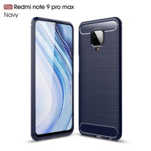 For Xiaomi Redmi Note 9 Pro Max / Note 9 Pro / Note 9S Brushed Texture Carbon Fiber TPU Case(Navy Blue) (OEM)