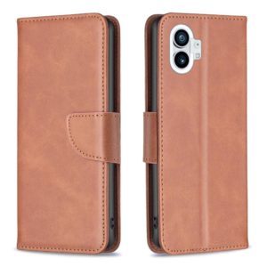 For Nothing Phone 1 Lambskin Texture Leather Phone Case(Brown) (OEM)