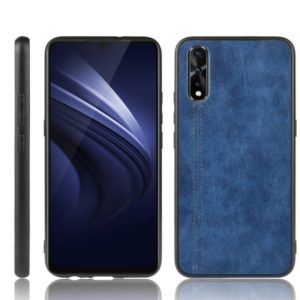 For Vivo S1/iQOO Neo/Y7s Shockproof Sewing Cow Pattern Skin PC + PU + TPU Case(Blue) (OEM)