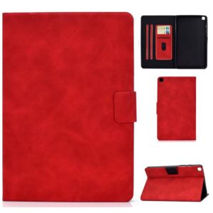 For Samsung Galaxy Tab A 8.0 (2019) T290/T295 Cowhide Texture Horizontal Flip Leather Case with Holder & Card Slots(Red) (OEM)