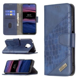 For Nokia G20 / G10 Matching Color Crocodile Texture Horizontal Flip PU Leather Case with Wallet & Holder & Card Slots(Blue) (OEM)
