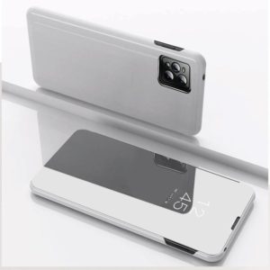 For OPPO Find X3 / Find X3 Pro Plated Mirror Horizontal Flip Leather Case with Holder(Silver) (OEM)
