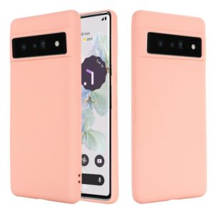 For Google Pixel 7 Pro Pure Color Liquid Silicone Shockproof Phone Case(Pink) (OEM)