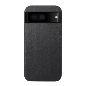 For Google Pixel 7 5G Wood Texture PU Phone Case(Black) (OEM)